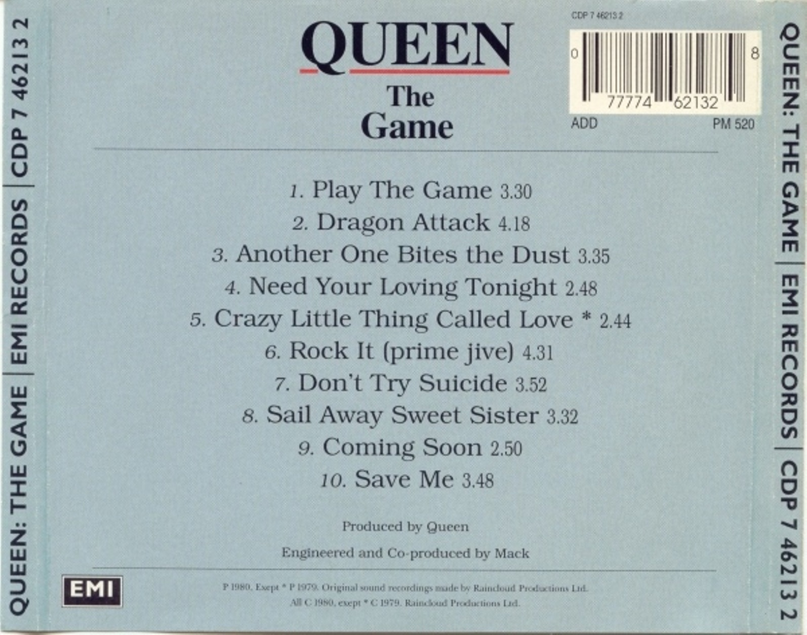 Queen  The Game : Back